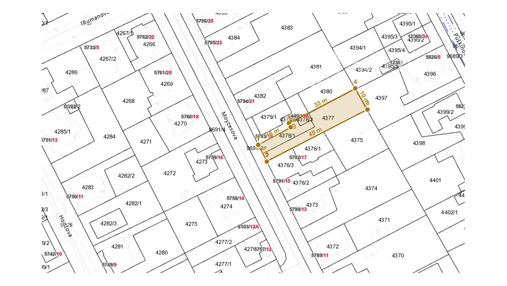 Stavebný pozemok v centre mesta Prešov