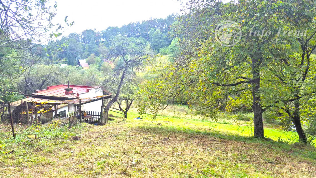 Veľký pozemok v Bardejove časť za Šibeňou horou s murovanou chatou