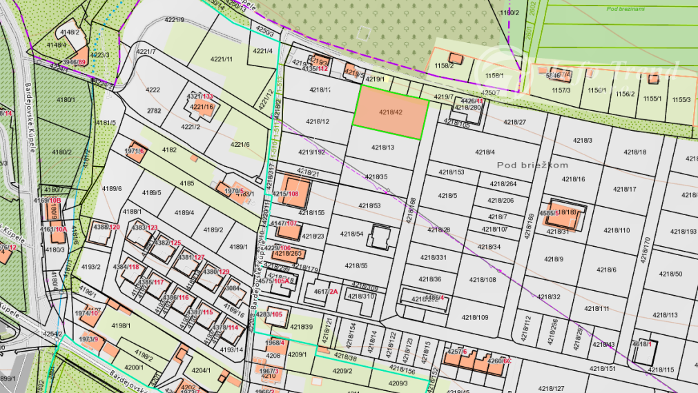 Stavebný pozemok v Bardejovských kúpeľoch