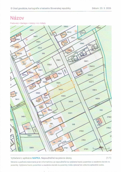 Stavebný pozemok v obci Kobyly