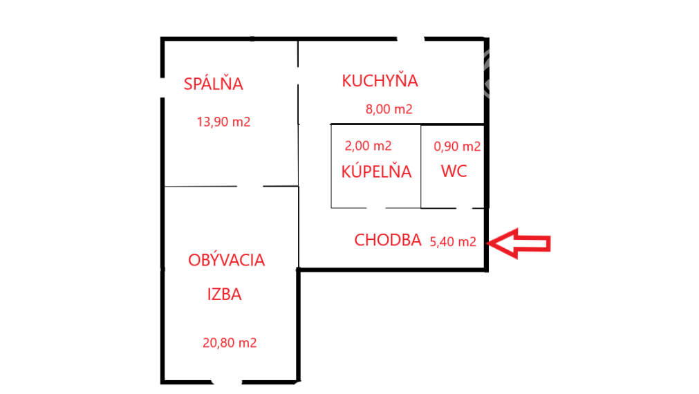 2 - izbový byt v centre mesta Bardejov
